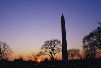 Washington Monument at sunset