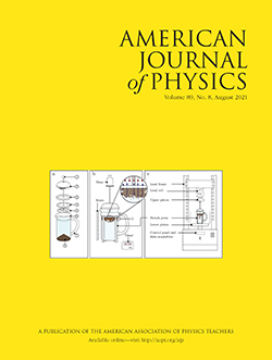 August 2021 issue of the American Journal of Physics