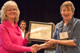 Ann M. Robinson receiving Homer L. Dodge Citation for Distinguished Service to AAPT