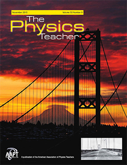 Physics Teacher magazine cover bridge