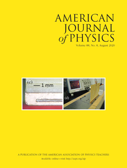 August 2020 issue of American Journal of Physics