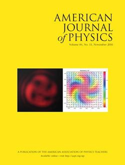 American Journal of Physics November 2016 issue