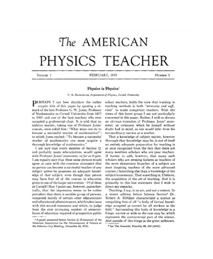 Early edition of the American Journal of Physics.
