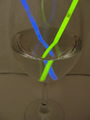 'Refraction with Wine Glass and Glow Sticks' by Darcy Ann Taylor Ritchie